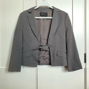 BCBG Maxaria Tailored Cropped Tie Up  Blazer